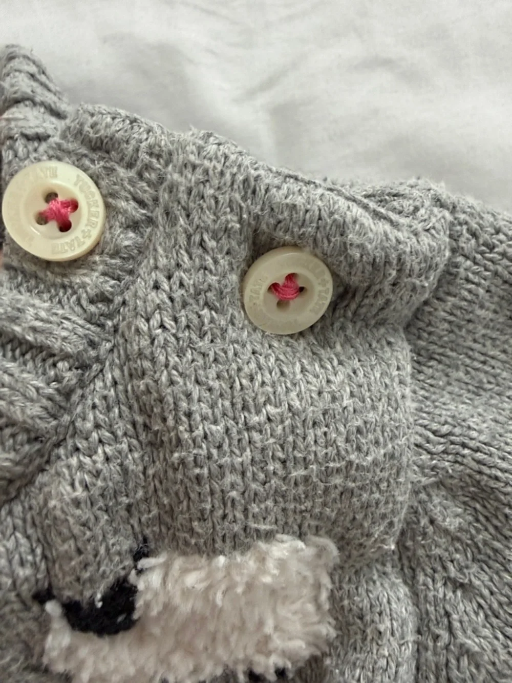 Tucker + Tate Gray Sweater with White Sheep and Pink Accent 12-18 months